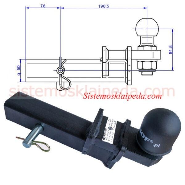 Amerikietiško kablio antgalis steinhof ZK-5 50X50