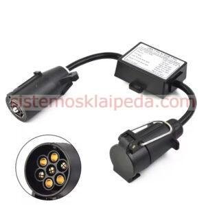 Adapteris priekabos rozetei iš JAV 7PIN į EU 7PIN